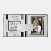 Je hebt deze foto toegevoegd grijs zwart bureaumat (Keyboard & Muis)