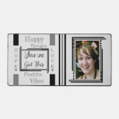 Je hebt deze foto toegevoegd grijs zwart bureaumat (Voorkant)