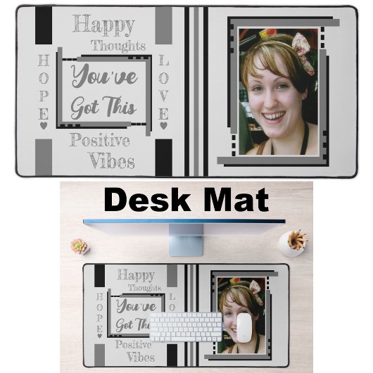 Je hebt deze foto toegevoegd grijs zwart bureaumat