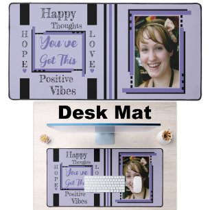 Je hebt deze foto toegevoegd paarse zwart bureaumat