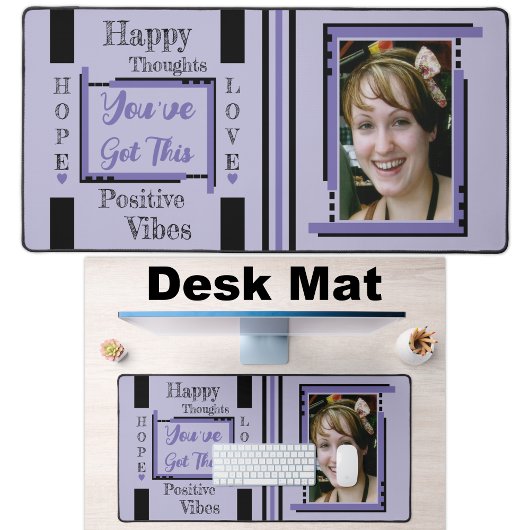 Je hebt deze foto toegevoegd paarse zwart bureaumat