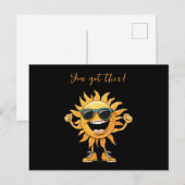 Je hebt deze grappige lachende zon met een zonnebr briefkaart (Voorkant / Achterkant)