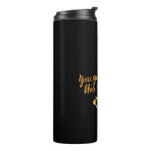 Je hebt deze grappige lachende zon met een zonnebr thermosbeker (Gedraaid links)