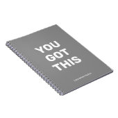 Je hebt deze grijze minimalist | JOUW NAAM Notitieboek (Rechterzijde)