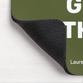 Je hebt deze groene minimalist met Jouw naam Muismat (Hoek)