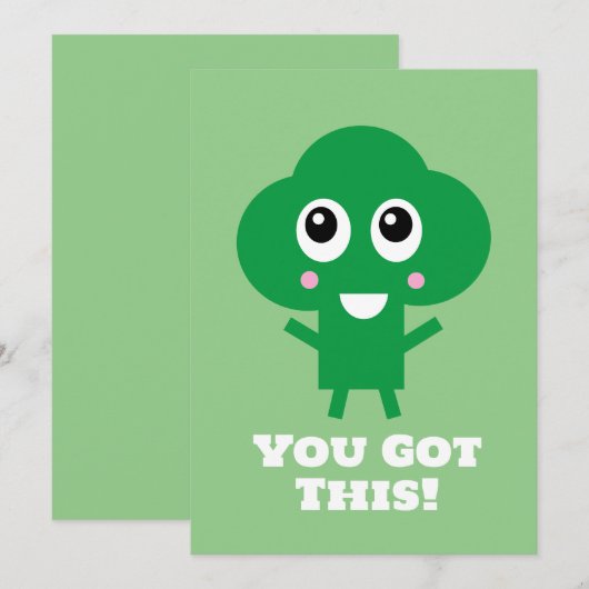 Je hebt deze Happy Broccoli-kaart Kaart (Voorkant / Achterkant)