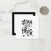 Je hebt deze inspiratie. notitiekaartje (Voorkant / Achterkant in situ)