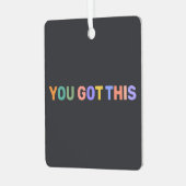 Je hebt deze kleurrijke donkergrijze gepersonalise metalen ornament (Voorkant links)