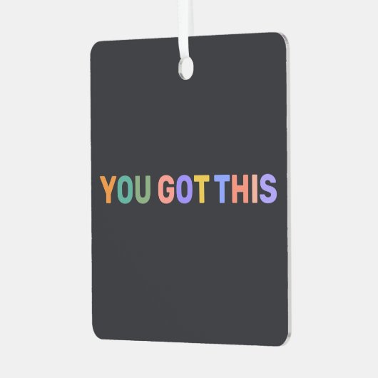 Je hebt deze kleurrijke donkergrijze gepersonalise metalen ornament (Voorkant links)