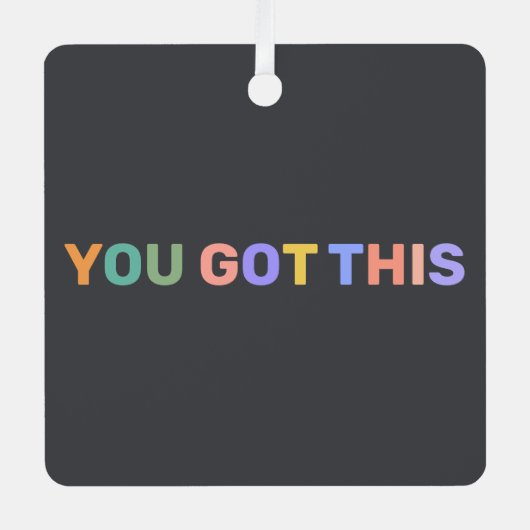 Je hebt deze kleurrijke donkergrijze gepersonalise metalen ornament (Voorkant)