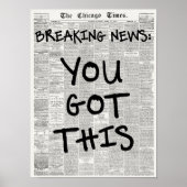 Je hebt deze  krant Motivatie Poster (Voorkant)