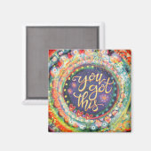 Je hebt deze leuke kleurrijke  inspiratie magneet (Voorkant / Achterkant)