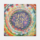 Je hebt deze leuke kleurrijke  inspiratie magneet (Voorkant)