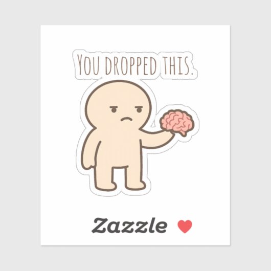 Je hebt deze minimalistische Sticker laten vallen (Vel)