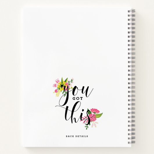 Je hebt deze moderne kalligrafie notitieboek (Achterkant)