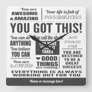 Je hebt deze Motivatie offertes Vierkante Klok