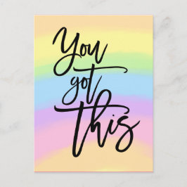 Je hebt deze Motivatie quote Rainbow Colors Briefkaart