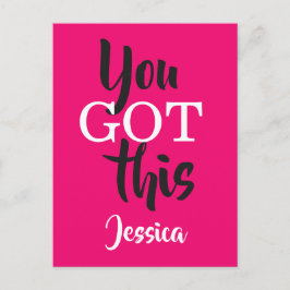 Je hebt deze Motivatie quote typografie roze Briefkaart