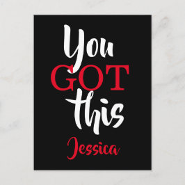 Je hebt deze Motivatie quote typografie zwart Briefkaart