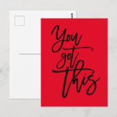 Je hebt deze Motivatie quote zwart op rood Briefkaart (Voorkant / Achterkant)