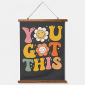 Je hebt deze Motivatie testdag Groovy Hangend Wandkleed (Voorkant)