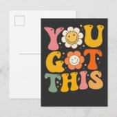 Je hebt deze Motivatie testdag Groovy Uitnodiging Briefkaart (Voorkant / Achterkant)