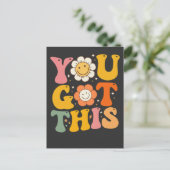 Je hebt deze Motivatie testdag Groovy Uitnodiging Briefkaart (Staand voorkant)