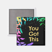 Je hebt deze op maat gemaakte inspirativity leaves magneet (Voorkant / Achterkant)