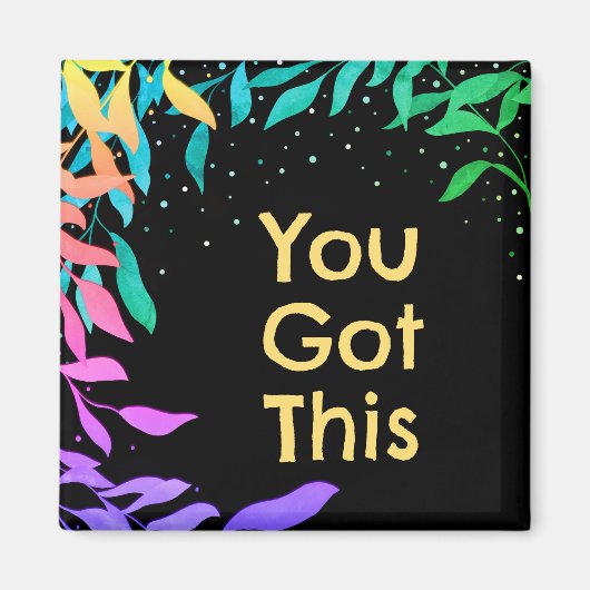 Je hebt deze op maat gemaakte inspirativity leaves magneet (Voorkant)