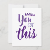 Je hebt deze Paarse naamplaat van het Citaat Kaart (Voorkant)