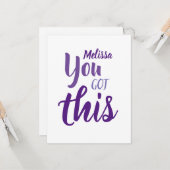 Je hebt deze Paarse naamplaat van het Citaat Kaart (Voorkant / Achterkant in situ)