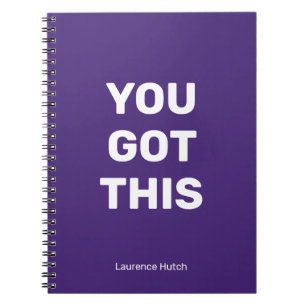Je hebt deze Paarse Violet minimalist   JOUW NAAM Notitieboek