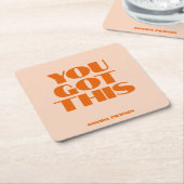 Je hebt deze roze rode kalligrafie kartonnen onderzetters (Schuin)