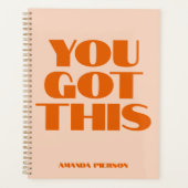 Je hebt deze roze rode kalligrafiespanner planner (Voorkant)