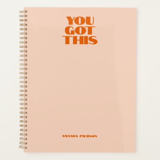 Je hebt deze roze rode Typografie Planner (Voorkant)