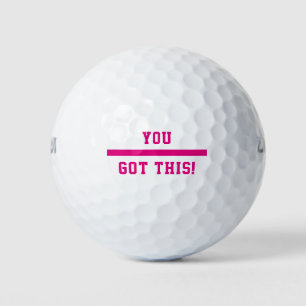 Je hebt deze roze streep Motivatie Golfballen