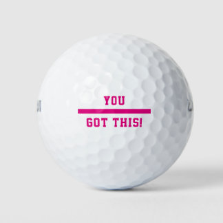 Je hebt deze roze streep Motivatie Golfballen