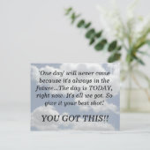 JE HEBT DEZE Sky Clouds Motivatie Quote Print Briefkaart (Staand voorkant)