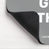 Je hebt deze Soft Grey Minimalist met Jouw naam Muismat (Hoek)