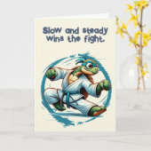 Je hebt deze taekwondo schildpad aanmoediging kaart (Gele Bloem)