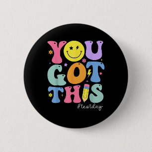 Je hebt deze testdag Motivatie testdag thee Ronde Button 5,7 Cm