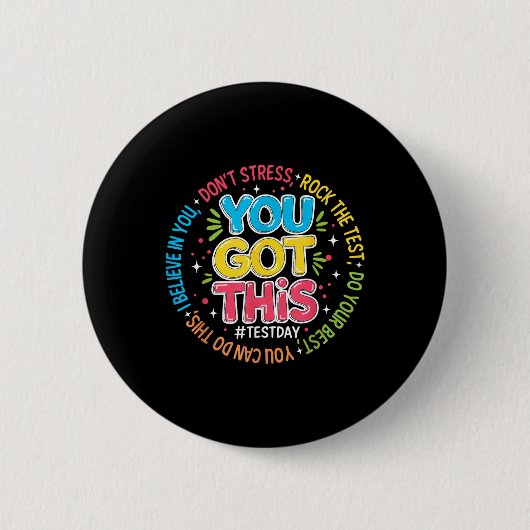 Je hebt deze testdag Rock the Test Teacher Testin Ronde Button 5,7 Cm (Voorkant)