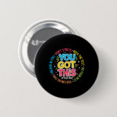Je hebt deze testdag Rock the Test Teacher Testin Ronde Button 5,7 Cm (Voorkant /achterkant)