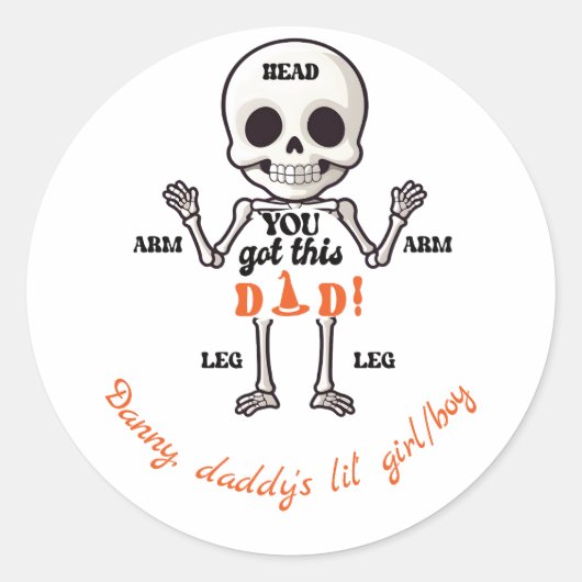 Je hebt deze vader Schattige oktober pasgeboren sk Ronde Sticker (Voorkant)