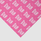 Je hebt deze woorden in roze tissuepapier (Detail)