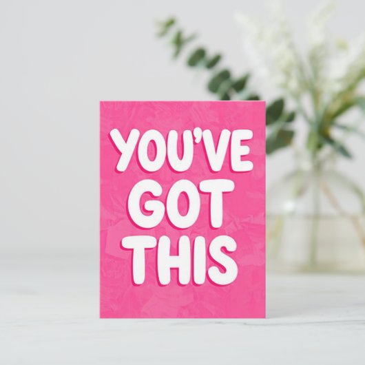 Je hebt deze woorden op roze briefkaart (Staand voorkant)