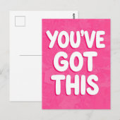 Je hebt deze woorden op roze briefkaart (Voorkant / Achterkant)
