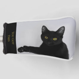 Je hebt deze zwarte kat foto golfheadcover