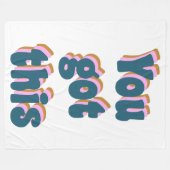 Je hebt dit. | Aanmoediging van Motivatie prijsopg Fleece Deken (Voorkant (Horizontaal))