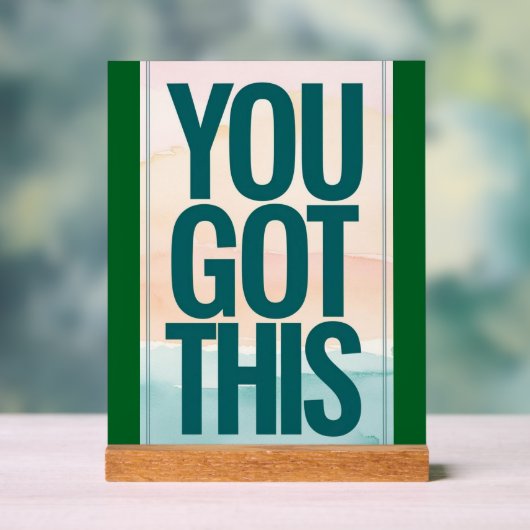 Je hebt dit acryl bord (Neutraal)